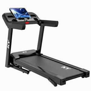 Tapis de course électrique pliable intelligent KY 2.0HP 150kg avec application, écran LCD, 1-12km/h, commandes musicales, support tablette - Product Image 2