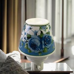 Lampe de nuit <span class=keywords><strong>à</strong></span> <span class=keywords><strong>brancher</strong></span> Guangli GL-TC3, motif roses, taille moyenne, en porcelaine, source de lumière blanc chaud, pour la décoration de la maison - Product Image 3