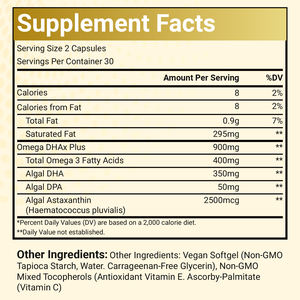 脳の健康カプセル-脳の成長、神経系、心血管サポートのための健康サプリメントOEM/ODM DHA + DPA - Product Image 4