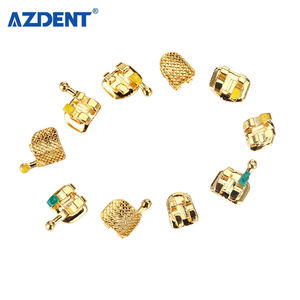 Staffe metalliche a base di maglie ortodontiche dentali placcate in oro 24K AZDENT a basso costo - Product Image 3