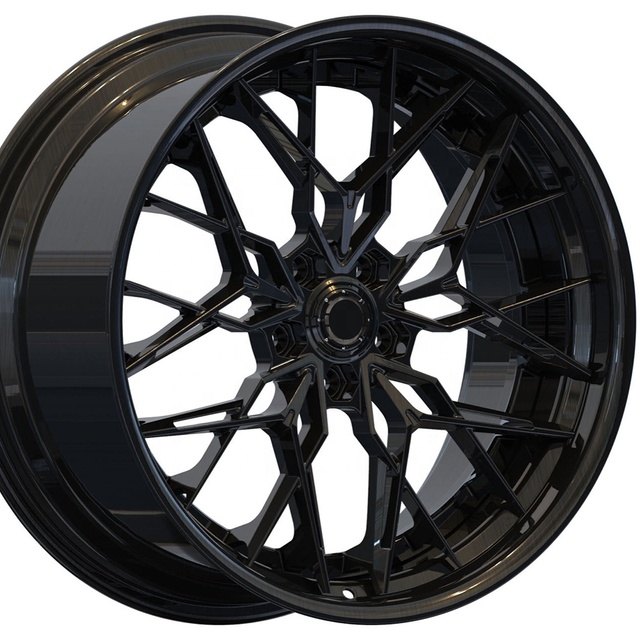 GVICHN Brand Factory Direct Sales Forged Alloy Car Wheels Custom Brushed Black Color Wheels