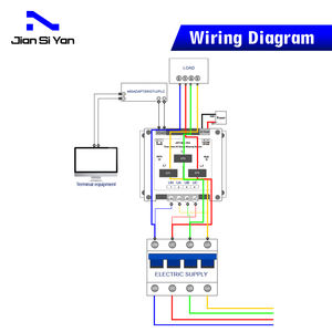 Monitor de energía eléctrica trifásico de CA, Protocolo Modbus RTU, Detector de calidad de energía, colector de voltaje de corriente RS485, 50A, 50A - Product Image 5