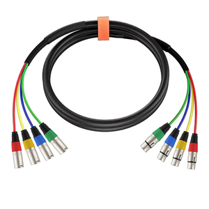 Nhà Máy OEM Màu Tiếng Ồn Thấp 4 Kênh <span class=keywords><strong>Xlr</strong></span> Nam Để <span class=keywords><strong>Xlr</strong></span> Nữ Âm Thanh Rắn 3 Pin <span class=keywords><strong>Xlr</strong></span> <span class=keywords><strong>Splitter</strong></span> Cáp Âm Thanh Dây Cho Mixer Loa - Product Image 1