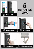 Cerradura Inteligente de Aleación de Aluminio con Wi-Fi, Huella Dactilar, Contraseña, Tarjeta NFC y Control Remoto por Aplicación Tuya TTlock