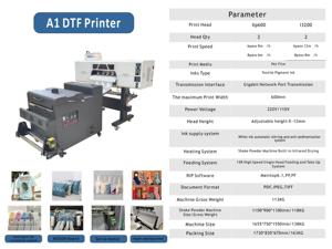 Impresora DTF A1 de 60 cm con cabezal I3200 XP600, sistema automático de agitación y retorno de polvo, solución de bajo costo para la impresión de prendas en su inicio. - Product Image 4
