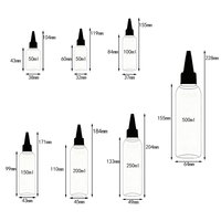 Bouteille d'huile capillaire en plastique PET transparent ou ambré avec bouchon twist-top et applicateur à pression, personnalisable en marque blanche, disponible en 3oz, 4oz, 5oz, 6oz, 8oz, 12oz