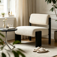 Fauteuil simple de style français moderne et minimaliste, fauteuil de lecture et de détente, fauteuil décoratif pour salon et balcon