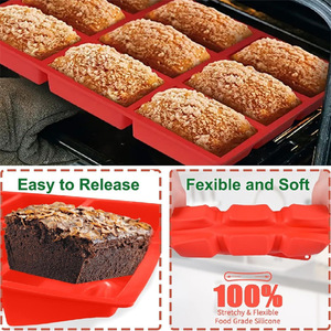 LifeTop moldes de <span class=keywords><strong>silicona</strong></span> para barras de caramelo, moldes para barras de granola <span class=keywords><strong>molde</strong></span> de Chocolate rectangular para hornear barra energética de proteínas, barra de Chocolate Dubai - Product Image 5