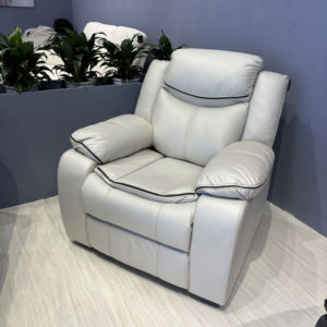 Sillón reclinable eléctrico de cuero de lujo, sofá giratorio individual para descanso, sofá cama para sala de estar u hotel - Product Image 5