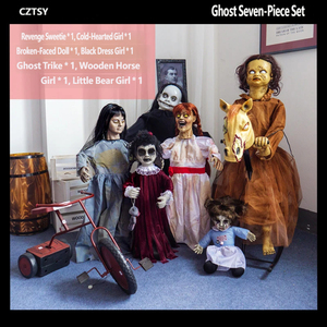 Artículos de Decoración Eléctricos y Mecánicos para Halloween: Caballo Balancín Fantasma, Casa Embrujada, Figuras con Sensor para Habitaciones Secretas - Product Image 4