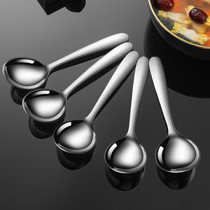 Cuillère ronde 888 en acier inoxydable 304, cuillère à soupe, matériau de qualité alimentaire pour la maison et les restaurants - Product Image 3