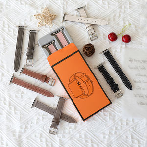 <span class=keywords><strong>2023</strong></span> nouveaux bracelets Smartwatch en cuir de conception classique pour <span class=keywords><strong>Apple</strong></span> <span class=keywords><strong>Watch</strong></span> couleur grise - Product Image 4