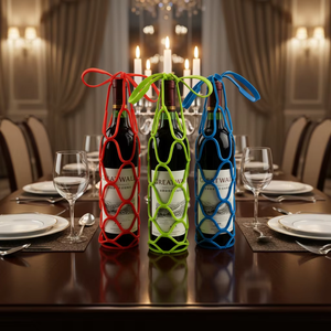 Bolsa de Compras Plegable de Silicona de Tamaño Pequeño en Rojo, Azul, Verde y Amarillo para Botellas de Agua, Botellas de Vino, <span class=keywords><strong>Cerveza</strong></span> y Champán - Product Image 6