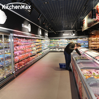 Congélateur commercial sur mesure KitchenMax pour supermarché |   Congélateur vertical pour glaces et fruits de mer