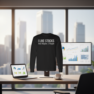 Maglietta a maniche lunghe I Like Stocks And Maybe 3 People - Product Image 1