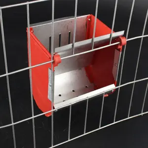 Métal Lapin Feeder Utilisé En Cage D'élevage Matériel D'alimentation des Animaux Lapin Mangeoire