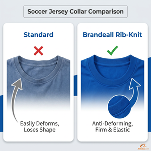 Camiseta <span class=keywords><strong>de</strong></span> Fútbol Profesional Personalizada con Cuello Elástico Acanalado, Camiseta Deportiva <span class=keywords><strong>de</strong></span> Secado Rápido para Equipos - Product Image 3