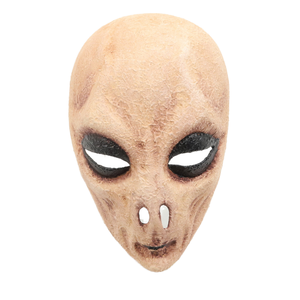 Máscara de cosplay de alienígena para fiesta de terror de Halloween diseño de cara completa con ojos negros grandes para accesorio de disfraz de boda - Product Image 1