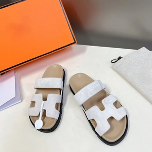 Luxury Women's Genuine Leather Wide Strap <b>Slides</b> Light Weight Soft Flat Sole Adjustable Buckle Summer Beach Sandals - Product Image 6
