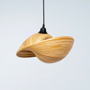 โคมไฟแขวนไม้ไผ่ boho ใหม่ - โคมไฟไม้ไผ่วินเทจตกแต่งแขวนในร่มและกลางแจ้ง - Product Image 3