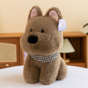 Peluche Realista de Cachorro, Adorable Muñeco de Perro Sentado con Bufanda, Juguete de Confort <span class=keywords><strong>para</strong></span> Niños Pequeños, Regalo <span class=keywords><strong>para</strong></span> Amantes de las Mascotas - Product Image 3