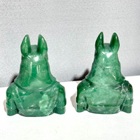 Natürliche Feng-Shui-Figuren aus der Fabrik, Spirituelles Produkt, Heilkristall-Kunsthandwerk, Grüner Aventurin Anubis für Heimdekoration