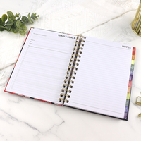 2026 rabot Agenda A5 cahier bureau Journal mensuel semaine planificateur couverture rigide spirale carton Offset haute qualité cahier
