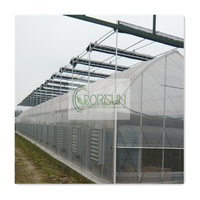Système hydroponique préfabriqué à énergie solaire personnalisé à bon prix serres en verre à dôme géodésique multispan pour potager