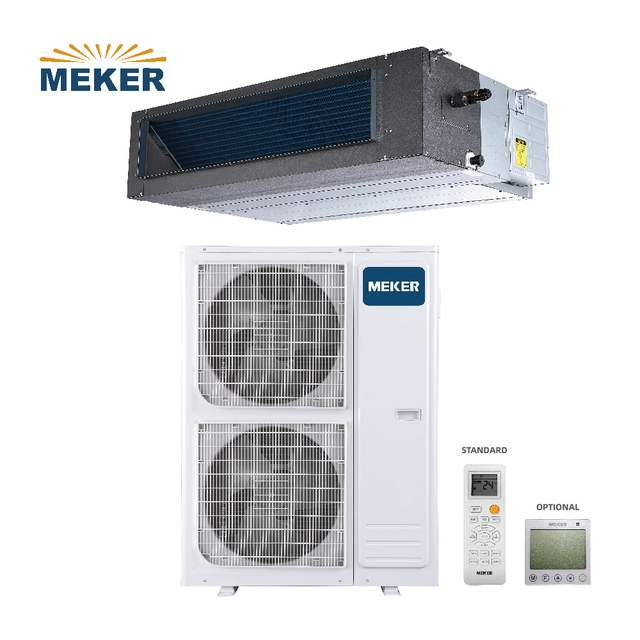 MEKER Ducted Split Air Conditioner 48K BTU 4 Ton Inverter R410A Commercial HVAC System for Household & Hotel Use