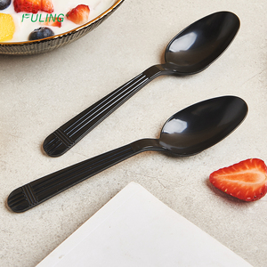 Fuling OEM Takeaway cá nhân bọc PP tùy chỉnh muỗng cà phê dùng một lần muỗng đen nhựa - Product Image 4