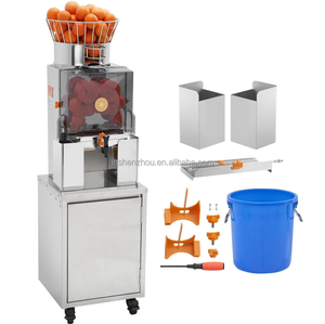 Exprimidor de <span class=keywords><strong>Naranjas</strong></span> Comercial, Extractor de Jugo con Alimentación Automática y Caja de Filtro Extraíble, Cubierta de <span class=keywords><strong>PC</strong></span>, 3 Cubos Recolectores de Cáscara - Product Image 1