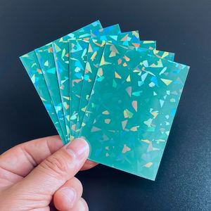 Étuis de cartes holographiques en plastique standard personnalisés en gros, 66x91mm, avec fermeture éclair, étui transparent pour cartes de jeu de société pour Yugioh - Product Image 2