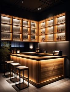 Mostrador de Recepción Personalizado de Fábrica, Estilo Retro, para <span class=keywords><strong>Taberna</strong></span>, Restaurante, Cafetería, Pastelería, <span class=keywords><strong>Sushi</strong></span> Bar - Product Image 3