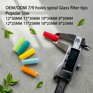 7-Loch Spiral-Glasfilter für Rauchspitzen 7mm 8mm 9mm 10mm 11mm 12mm Glasfilterspitzen für Zigarren - Product Image 1