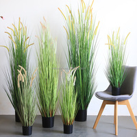 Herbe artificielle en plastique, queue de renard, pour intérieur et extérieur, jardin, bonsaï, ornements