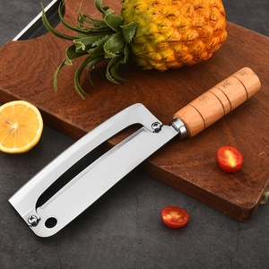 Coltello da Sbucciatura in Acciaio Inox 2CR13 con Manico in Legno, Pelapatate Multifunzionale per Ananas, Coltello per Frutta Modello <span class=keywords><strong>F52</strong></span> - Product Image 4