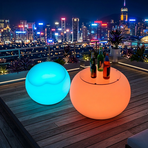 Duurzame luxe cocktailtafel met LED-stoelen, 16 kleuren veranderende verlichting, meubels, gloeiende LED bartafel en stoelenset voor thuis. - Product Image 5