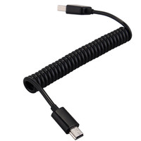 Câble enroulé ZEANDA OEM Micro USB type-c avec gaine en nylon de câblage à ressort en PU pour voiture d'ordinateur de caméra de charge de téléphone portable
