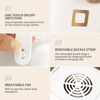 Séchoir à linge pliable de voyage à air chaud, électrique, portable et compact