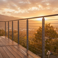 Prix de gros : Balustrade en PVC et acier inoxydable avec trous biseautés à 30 degrés pour extérieur, centre commercial, poteau d'escalier, terrasse et câble