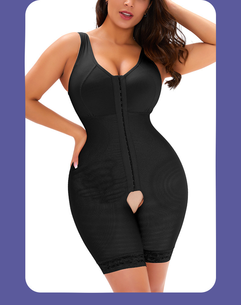 Tummy-Control Seamless Shapewear Bodysuit (D007): side profile showing zones and edge stability