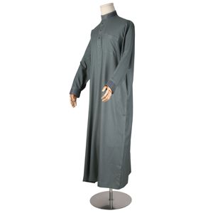 Tenue Traditionnelle Arabe Qatari Unique pour Homme Adulte, à Manches Longues, en Coton Respirant, Personnalisable, <span class=keywords><strong>Dishdasha</strong></span> Musulman du Golfe - Product Image 3