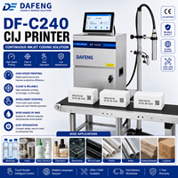 Impresora Industrial de Inyección de Tinta Continua DF-C240, Máquina de Codificación CIJ para Impresión de Fecha, Lote, Código de Barras y Código QR