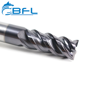 Carbide End Mill BFL New Design 4 Flute Flat Square Milling Cutter Carbide End Mill Fresa For Stainless Steel High Hardness Metal