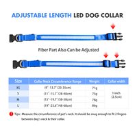Pas cher prix personnalisé collier de chien led accessoires pour animaux de compagnie chat et chien collier led