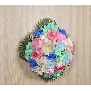 <b>Artificial</b> Multicolor <b>Flower</b> Bouquet Decorative Floral Arrangement with Roses and <b>Hydrangeas</b> for Home Wreaths and Swags - Product Image 4