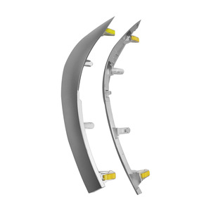 Toyota Corolla Air Vent Side Trim <b>Brackets</b> 2007-2013 Light Gray <b>Plastic</b> Left Door Handle Trim - Product Image 1