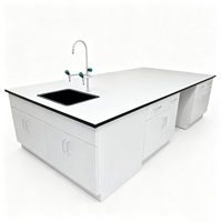 Banc de laboratoire octogonal avec plateau en résine époxy et alimentation électrique DC pour banc de laboratoire