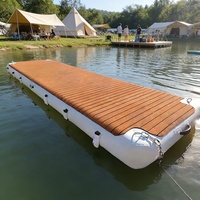 Rampe d'accès gonflable portable sur mesure, ponton flottant gonflable en Drop Stitch, plateforme de quai gonflable pour mer/rivière