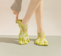 Chaussettes de yoga et de Pilates antidérapantes respirantes et absorbantes pour femmes, à dégradé de couleurs, pour la vente en gros